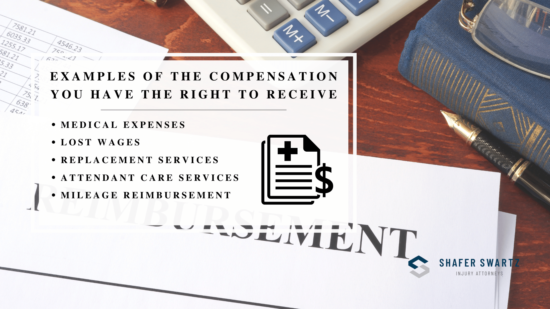 Infographic image of Examples of the compensation you have the right to receive