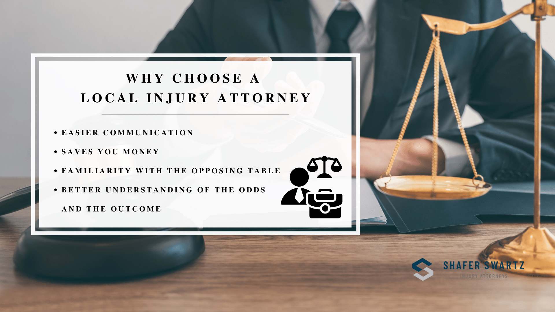 Infographic of why choose a local injury attorney