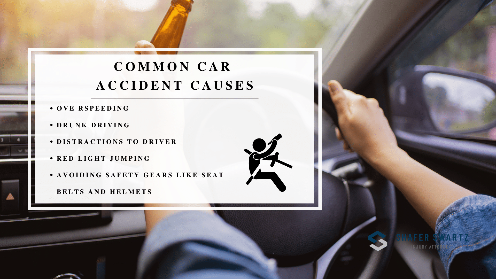 Infographic of the most common car accident causes