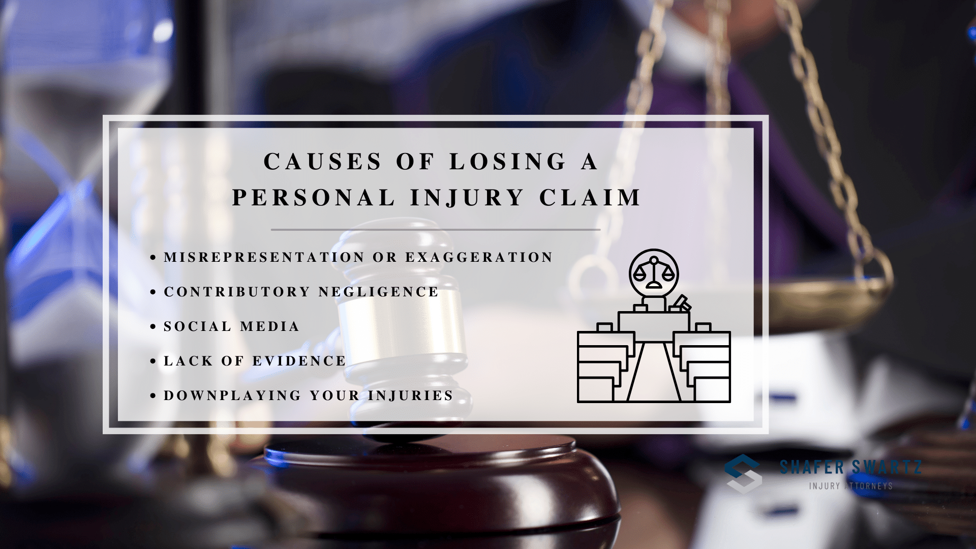 Infographic of the causes of losing a personal injury claim