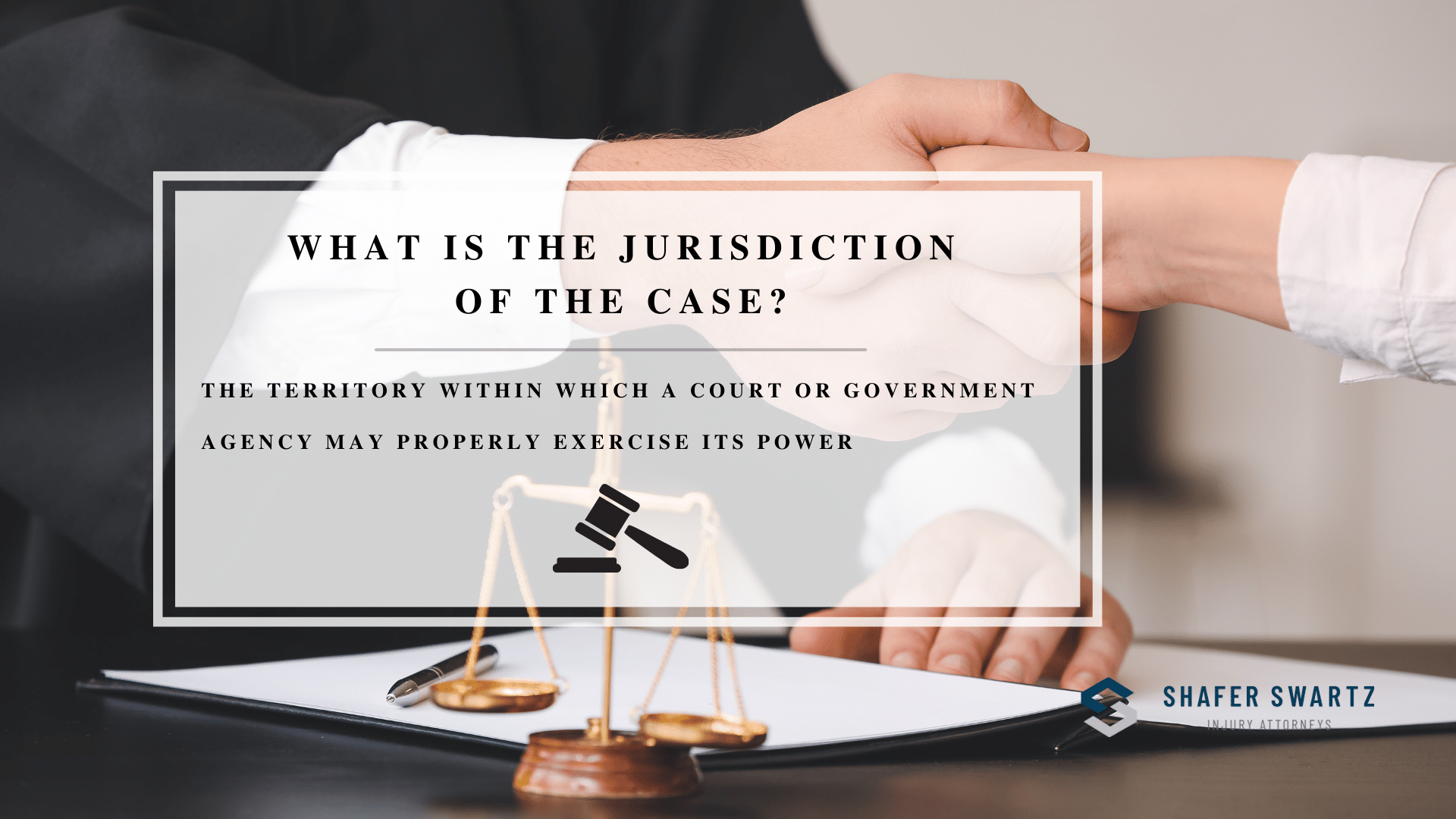 Infographic about the definition of jurisdiction of the case