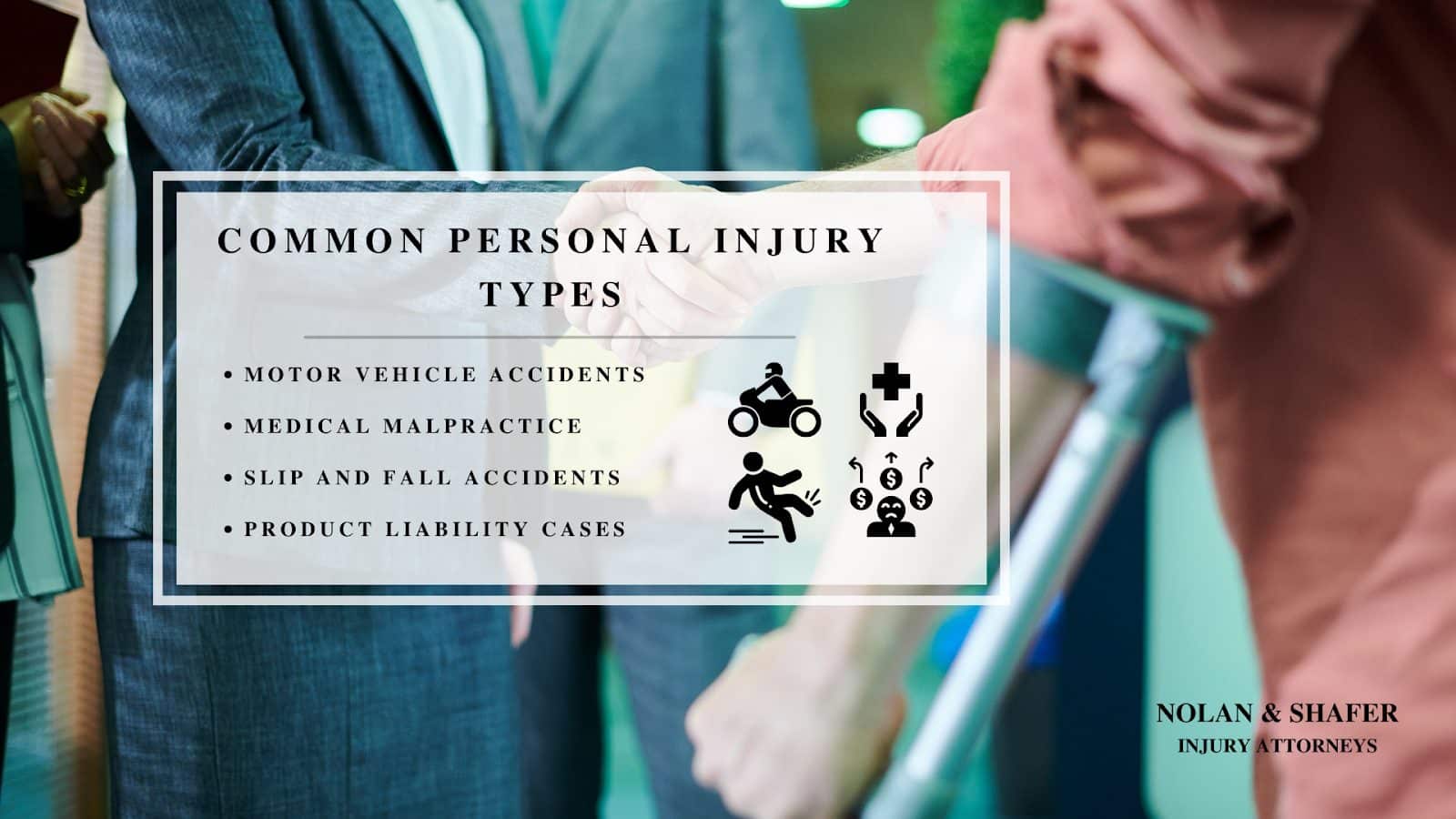 Infographic of the four common personal injury types