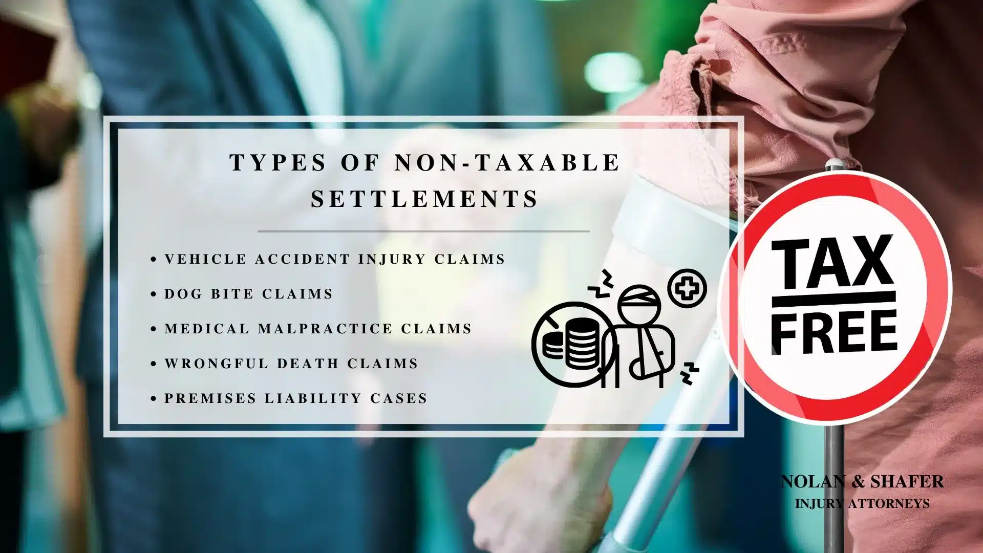 Infographic of the different types of non-taxable settlements