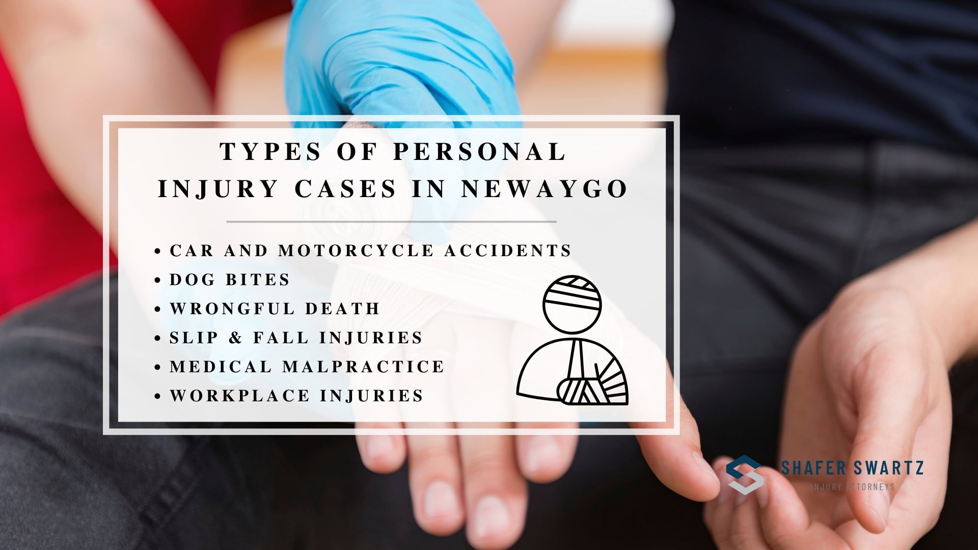 Infographic image of types of personal injury cases in Newaygo