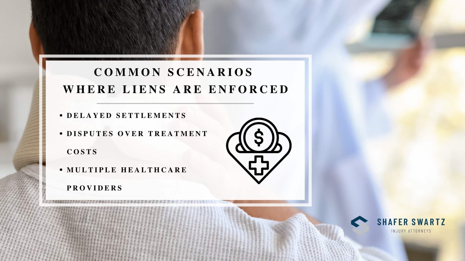 Infographic image of common scenarios where liens are enforced