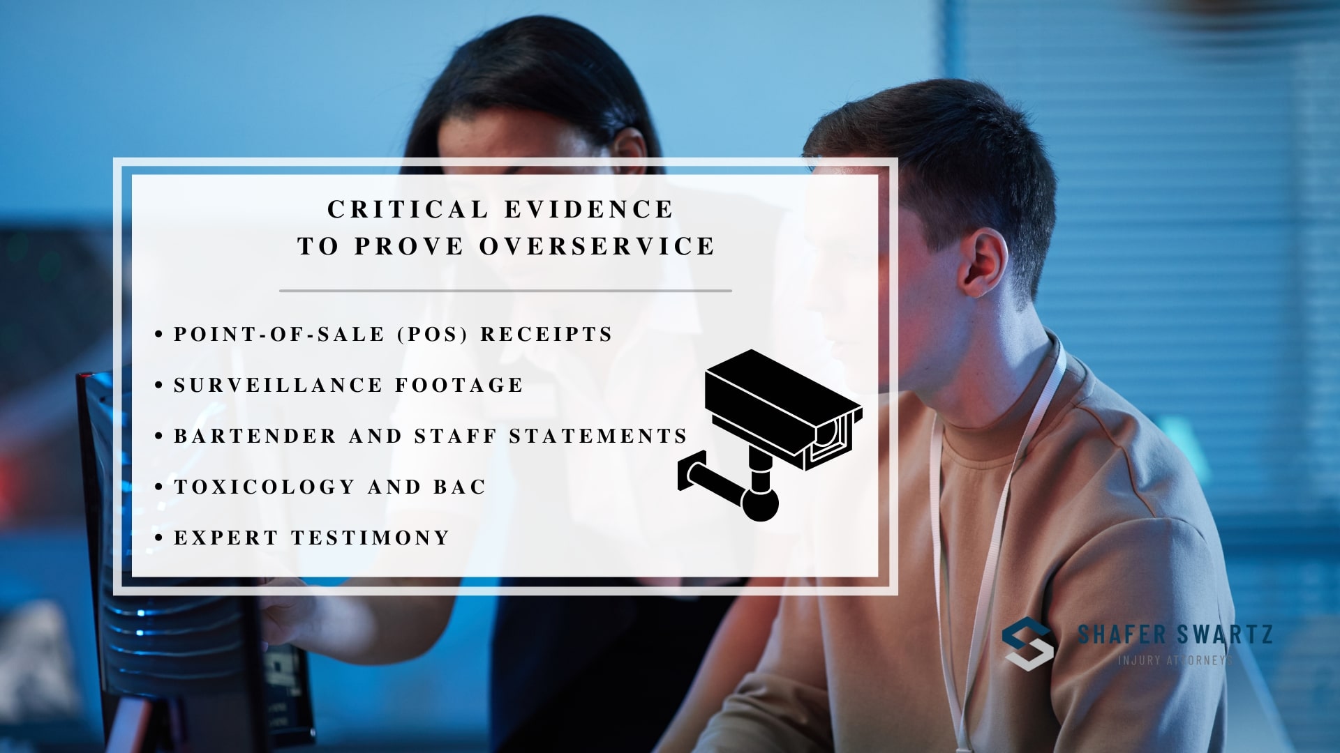 Infographic image of critical evidence to prove overservice