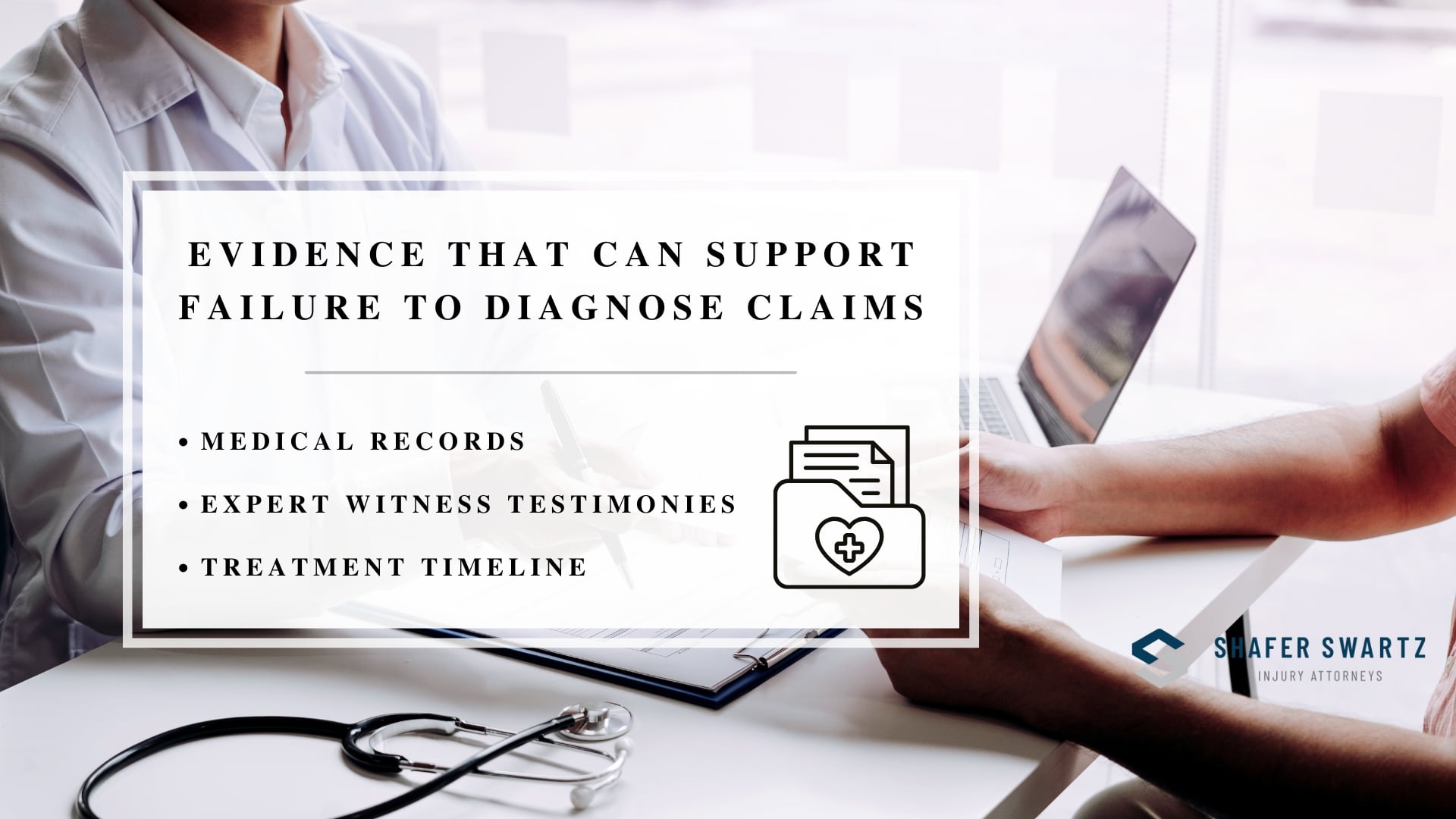 Infographic image of evidence that can support failure to diagnose claims