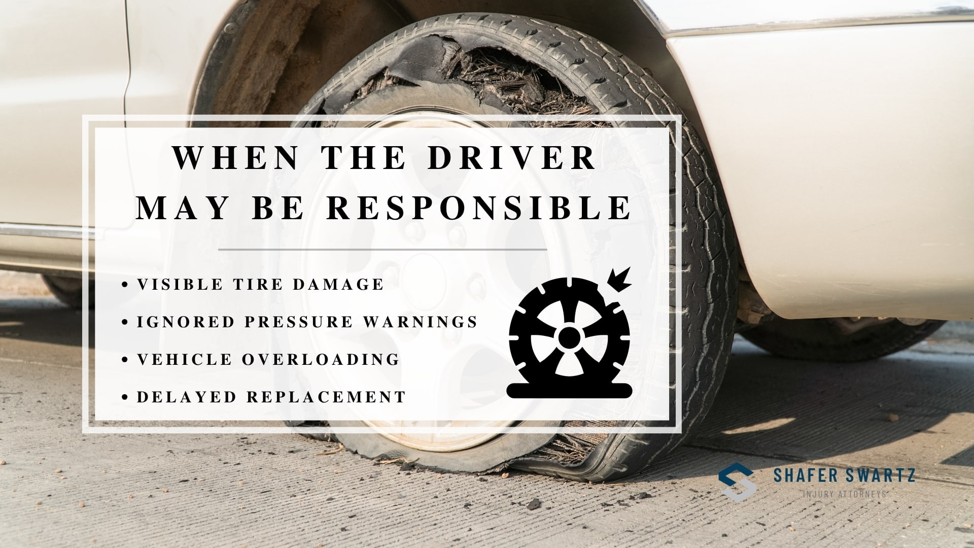 Infographic image of when the driver may be responsible
